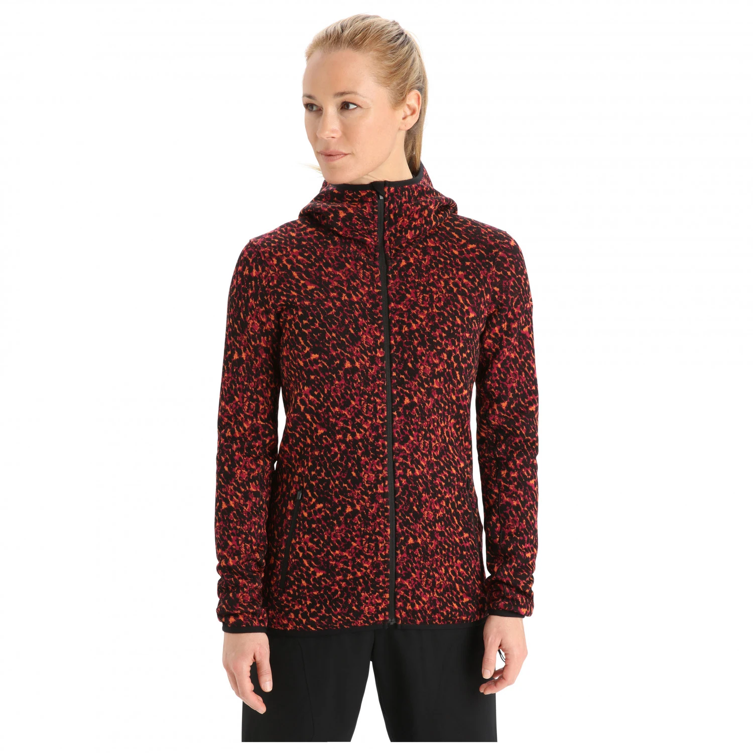 Icebreaker Women's Elemental L/S Zip Hood Lichen - Hoodie 7 Icebreaker Women's Elemental L/S Zip Hood Lichen - Hoodie - Afbeelding 5