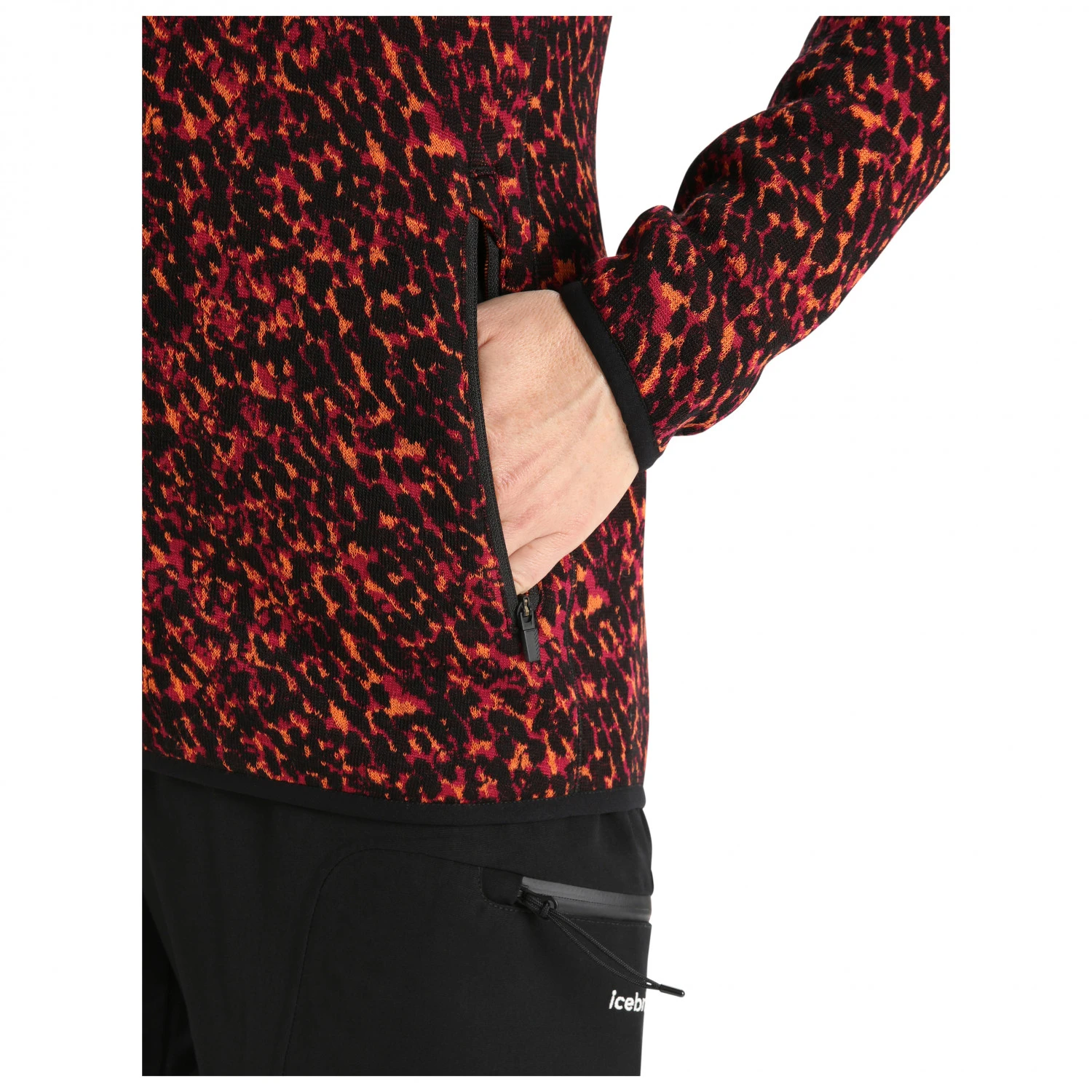 Icebreaker Women's Elemental L/S Zip Hood Lichen - Hoodie 5 Icebreaker Women's Elemental L/S Zip Hood Lichen - Hoodie - Afbeelding 3