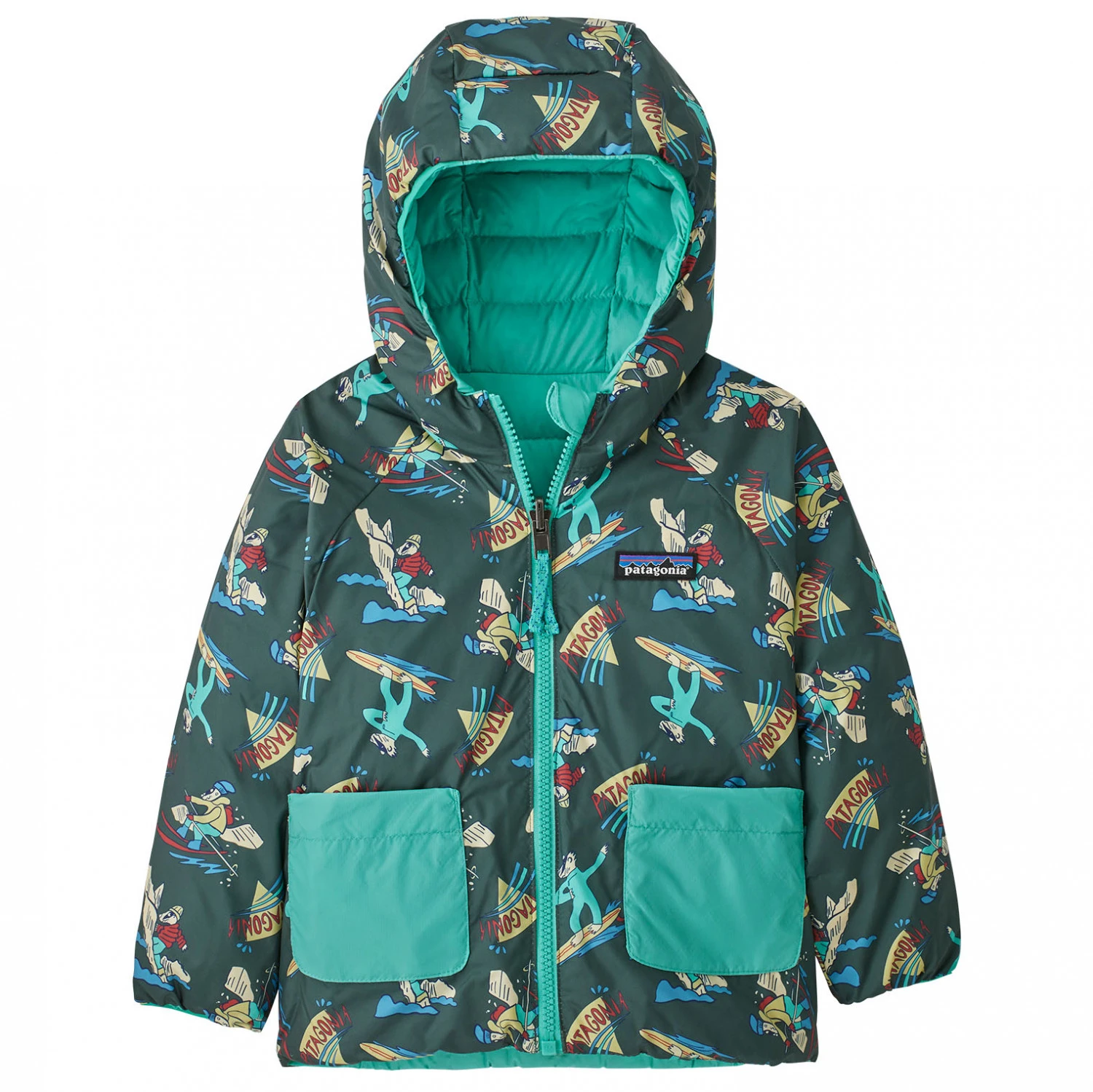 Patagonia Baby's Reversible Down Sweater Hoody - Donsjack 8 Patagonia Baby's Reversible Down Sweater Hoody - Donsjack - Afbeelding 6