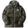 The North Face Boy's Printed Revrs North Down Hooded Jacket - Donsjack -Winterkleding Winkel the north face boys printed revrs north down hooded jacket donsjack